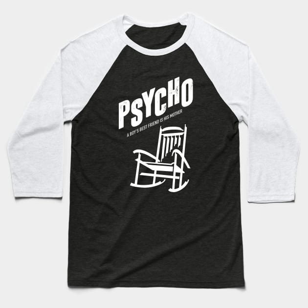 Psycho - Alternative Movie Poster Baseball T-Shirt by MoviePosterBoy